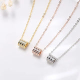 Hiyong Sterling Silver Small Waist Pendent Necklace Women Jewelry