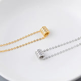 Hiyong Sterling Silver Small Waist Pendent Necklace Women Jewelry
