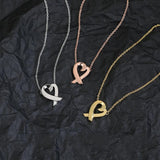 925 Silver Love Necklace Light European American Jewelry