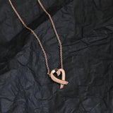 925 Silver Love Necklace Light European American Jewelry