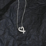 925 Silver Love Necklace Light European American Jewelry