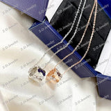 925 Silver Rose Bee My Love Paris Honeycomb Necklace Women Jewelry