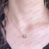 925 Silver Rose Bee My Love Paris Honeycomb Necklace Women Jewelry