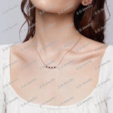 925 Silver Rose Bee My Love Paris Honeycomb Necklace Women Jewelry