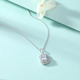 S925 Silver Necklace Colorful Treasure Pendant Zircon December Birthstone