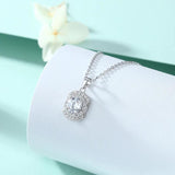 S925 Silver Necklace Colorful Treasure Pendant Zircon December Birthstone