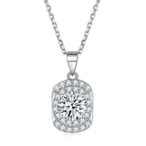 S925 Silver Necklace Colorful Treasure Pendant Zircon December Birthstone