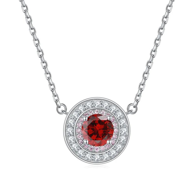 S925 Sterling Silver Diamond 12th Birthday Stone Necklace