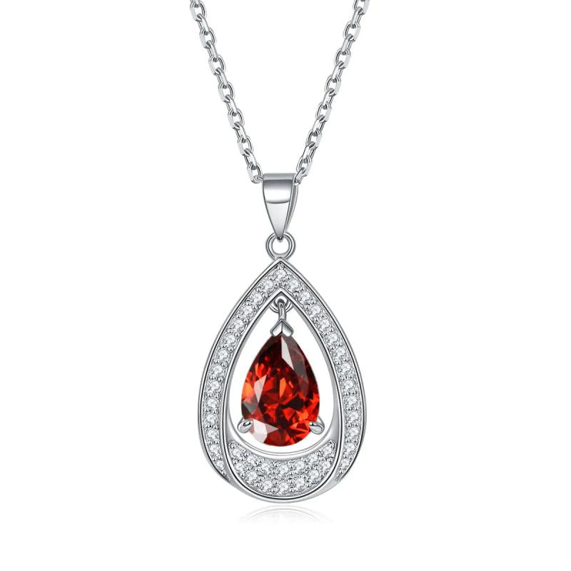 Sterling Silver Necklace Twelve Birthstone Treasure Collarbone Chain Female