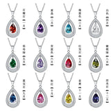 Sterling Silver Necklace Twelve Birthstone Treasure Collarbone Chain Female