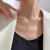 Sterling Silver Necklace Twelve Birthstone Treasure Collarbone Chain Female