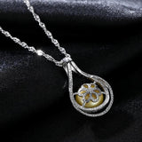 Sterling Silver Pearl Pendant Necklace for Women Party Fine Jewelry