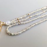 Labradorite Moonstone Agate Tassel Necklace