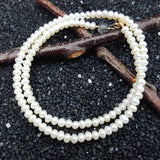 Aurora Labradorite Freshwater Pearl Choker Necklace 925 Sterling Silver