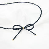 Spinel Bowknot Necklace 925 Silver 18K Plated Choker