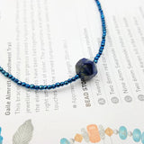 Tiger's Eye & Blue Hematite 925 Silver Clasp Choker Necklace