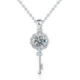 925 Silver Mosson Drill Pendant Key Necklace
