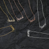 925 Sterling Silver PEACE Necklace Silver Light Jewelry