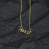 925 Sterling Silver PEACE Necklace Silver Light Jewelry