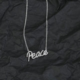 925 Sterling Silver PEACE Necklace Silver Light Jewelry