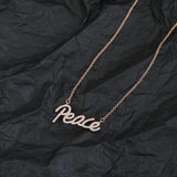 925 Sterling Silver PEACE Necklace Silver Light Jewelry