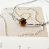 Tiger's Eye Silver Hematite Choker Necklace