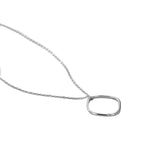 925 Silver Women Necklace Square Pendant Bridal Wedding Jewelry Gift