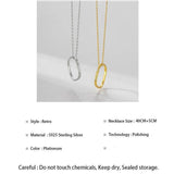 925 Silver Women Necklace Square Pendant Bridal Wedding Jewelry Gift