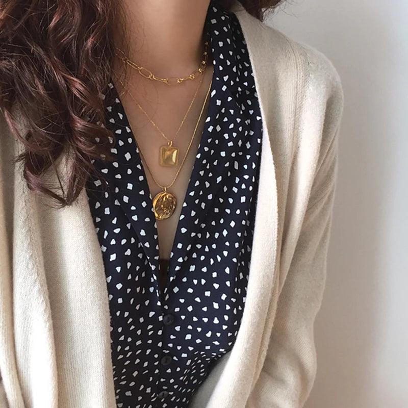 925 Sterling Silver Necklace Ins Style Female Accessories for Daily Matching