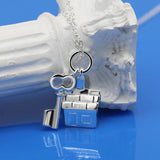 925 Silver House & Key Pendant Necklace Choker Charm Jewelry Gift