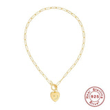 S925 Sterling Silver Love Star Moon Necklace High-end Birthday Gift