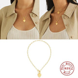 S925 Sterling Silver Love Star Moon Necklace High-end Birthday Gift