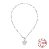 S925 Sterling Silver Love Star Moon Necklace High-end Birthday Gift