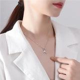 Silver Whale Tail Necklace Mermaid Fine Jewelry for Woman