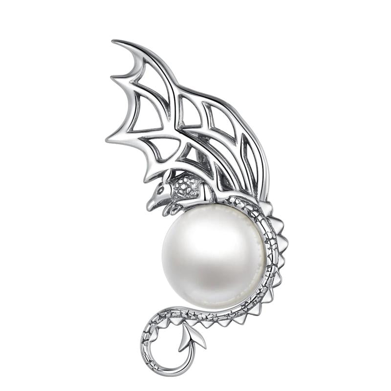 Eudora Dragon Necklace Shellfish Bead Pendant 925 Sterling Silver