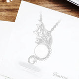 Eudora Dragon Necklace Shellfish Bead Pendant 925 Sterling Silver