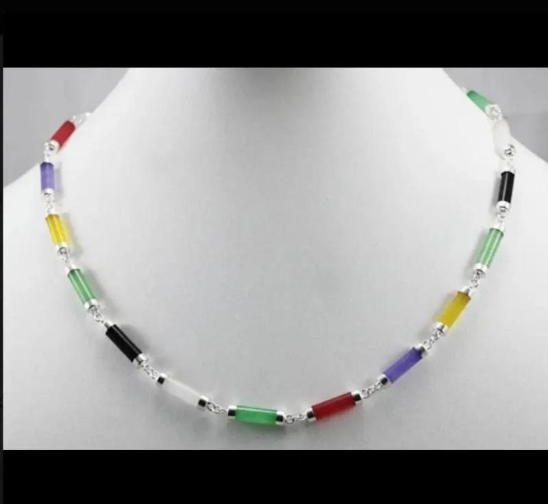 Silver Plated Malay Jade Lucky Necklace