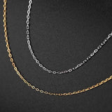 S925 Silver Necklace Chain Women O Link Chain Necklace 18inch