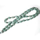 100% Natural Green Jadeite Necklace 10mm Oval Beads