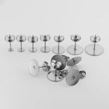 50-100Pcs Stainless Steel Blank Post Earring Studs 3-12mm DIY Jewelry Making