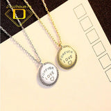 S925 Silver Pendant Coin Necklace Love Expression Gift