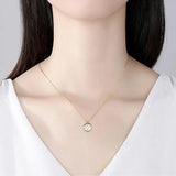 S925 Silver Pendant Coin Necklace Love Expression Gift