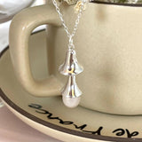 925 Silver Single Pearl Necklace Pearl Drop Pendant