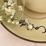 925 Silver Single Pearl Necklace Pearl Drop Pendant
