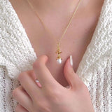 925 Silver Single Pearl Necklace Pearl Drop Pendant