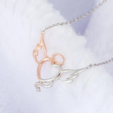 925 Silver Angel Wing Pendant Necklace Mother's Gift