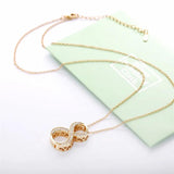 925 Silver Lucky Num 8 Pendant Chain Necklace Zircon Collana Jewelry
