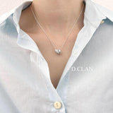 Three Hoop Zircon Pendant Stack Necklace