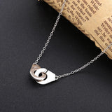 925 Silver Menottes Handcuff Link Choker Necklace Women