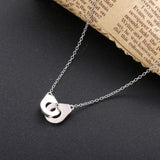925 Silver Menottes Handcuff Link Choker Necklace Women